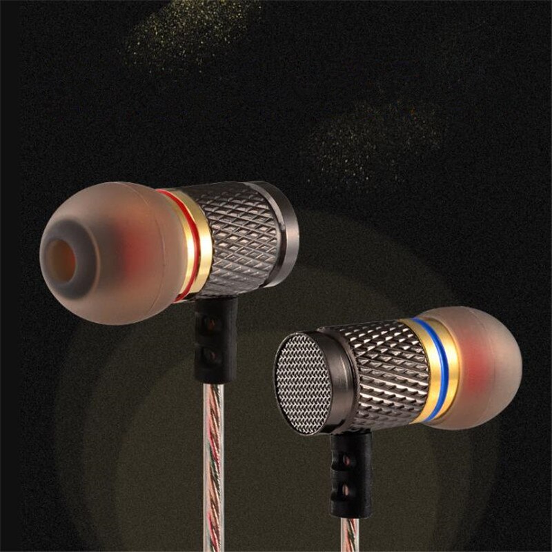 UNTIOP KZ ED2 Stereo Bass Headphone In-Ear 3.5MM Wired Earphones Metal HIFI Earpiece with MIC for Xiaomi Samsung Huawei Phones