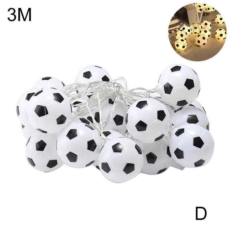 10/20 Leds Voetbal String Lights Voetbal Night Party Licht Slaapkamer Xmas Slingers Decor Lights 150/300Cm kids B5G8: Warm White 300cm