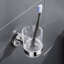 Sus 304 rustfrit stål tandbørste tandbægerholder med glasbæger vægmonteret badekar enkelt tilbehør til badeværelset