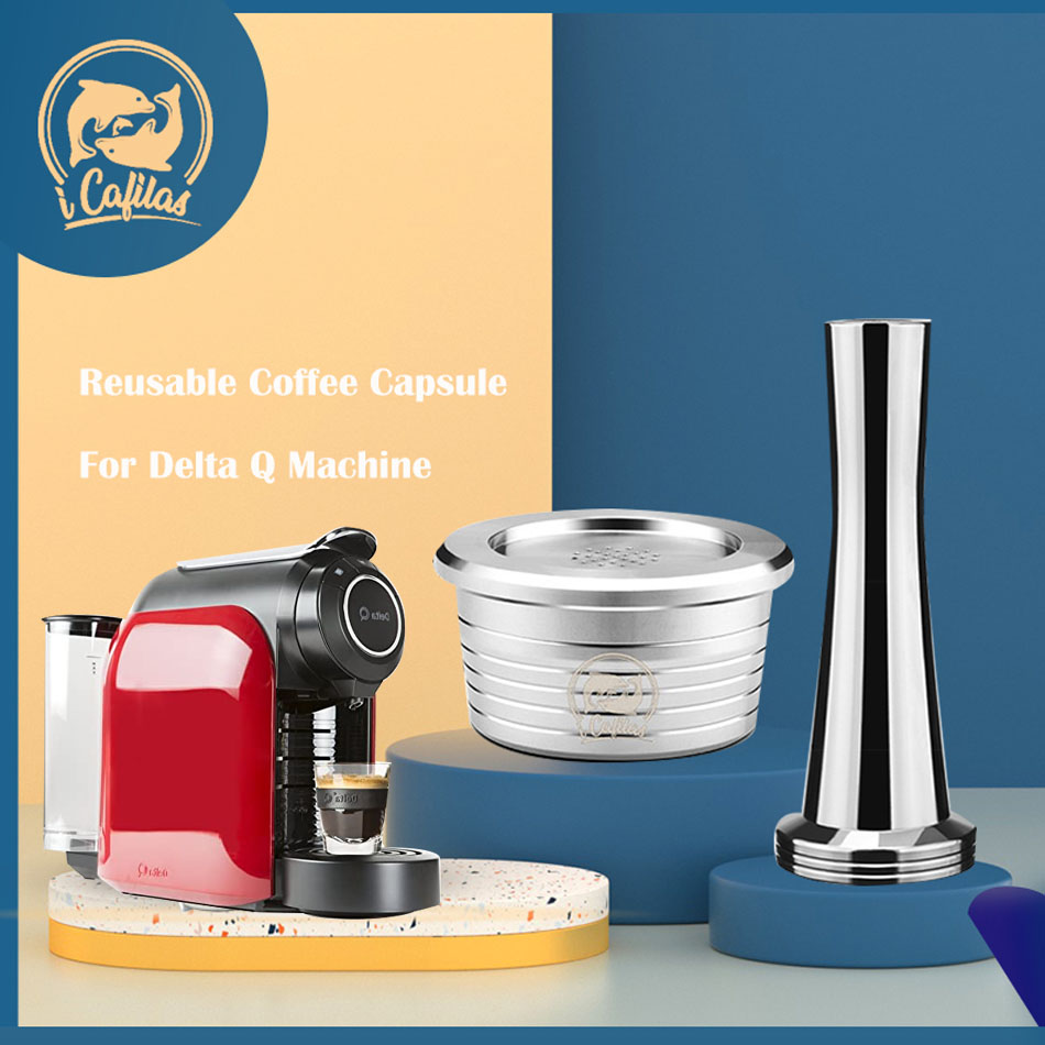 Rvs Herbruikbare Koffie Capsules Keuken Herbruikbare Koffie Capsule Cup Filter Compatibel Voor Delta Q Koffie Accessoires