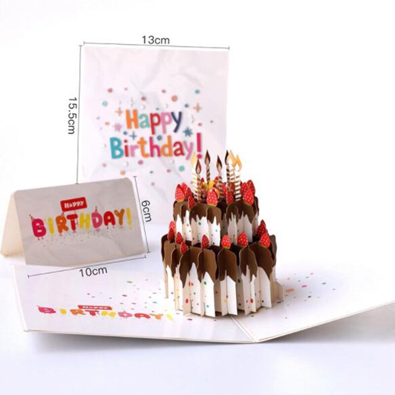 3D Pop-up Cards Valentine's Day Lover Happy Birthday Party Invitation Folding Type Stereo Greeting Card: style3