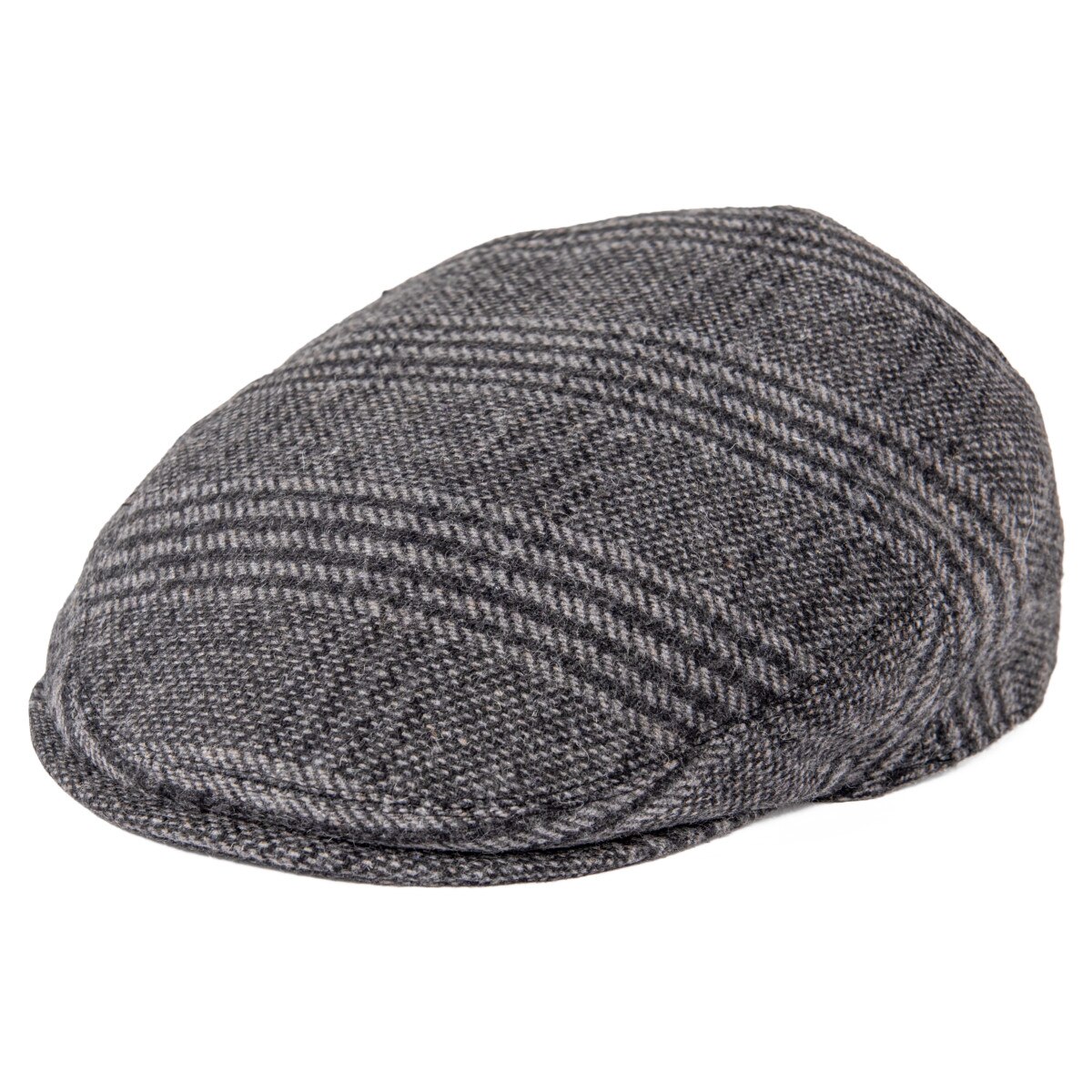 Feion – chapeau en laine mélangé pour homme, plat, à carreaux, collection été et automne, 721: Plaid Gray / 58 cm