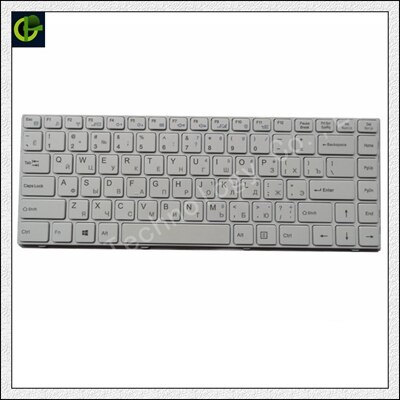 Teclado ruso para Hasee UI35 UI47 U43 UI43 HXU4 S520 Benq X41 X42 DOK-V6369Q DOK-V6369A DOK-6369A V131352AS1. negro, blanco: Blanco
