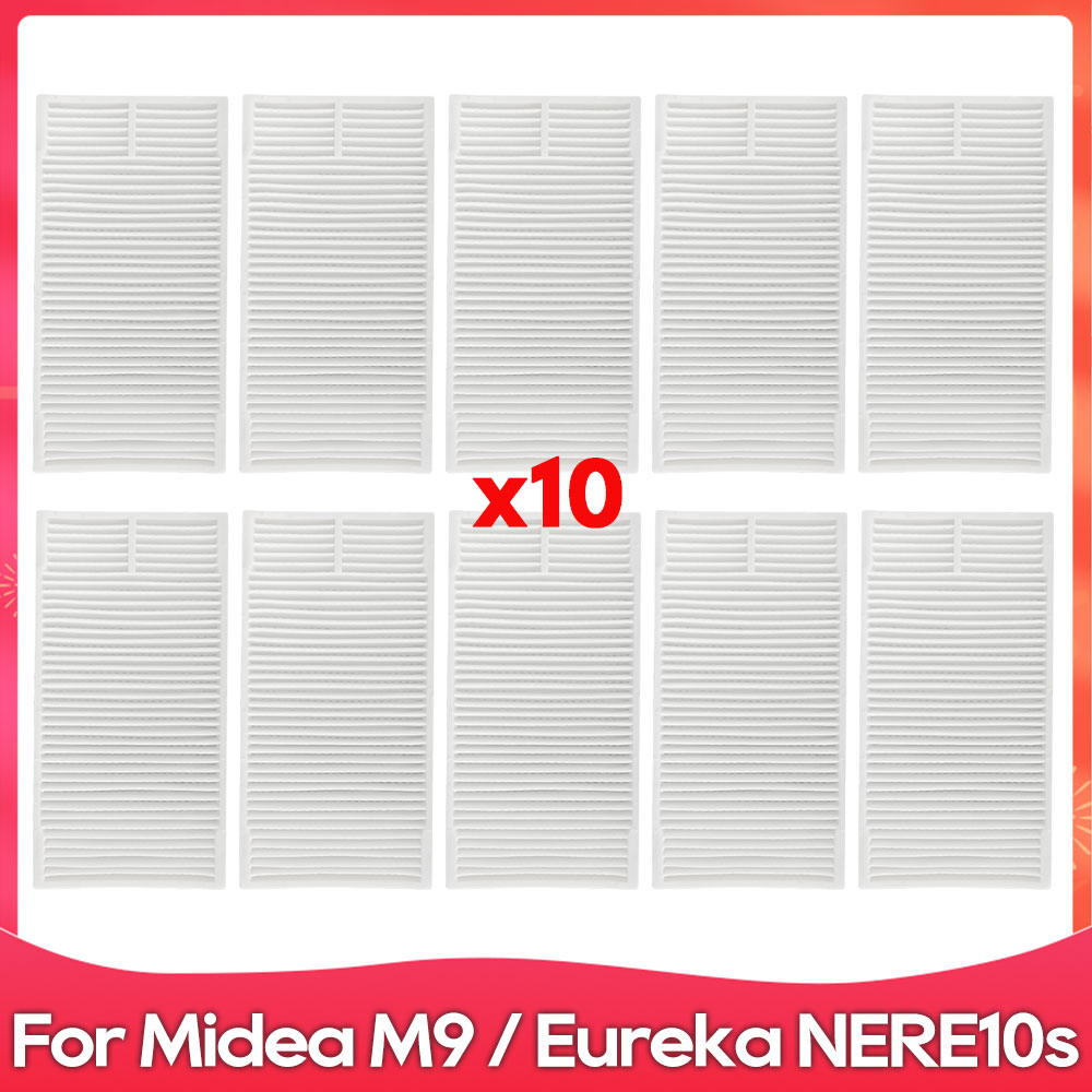 Compatible con ( Midea M9 / Eureka E20 Plus / NERE10s E10S / Obode A8 ) Piezas de Repuesto, Accesorios, Cepillo Principal y Lateral, Filtro, Paño de Mopa.: Caqui oscuro