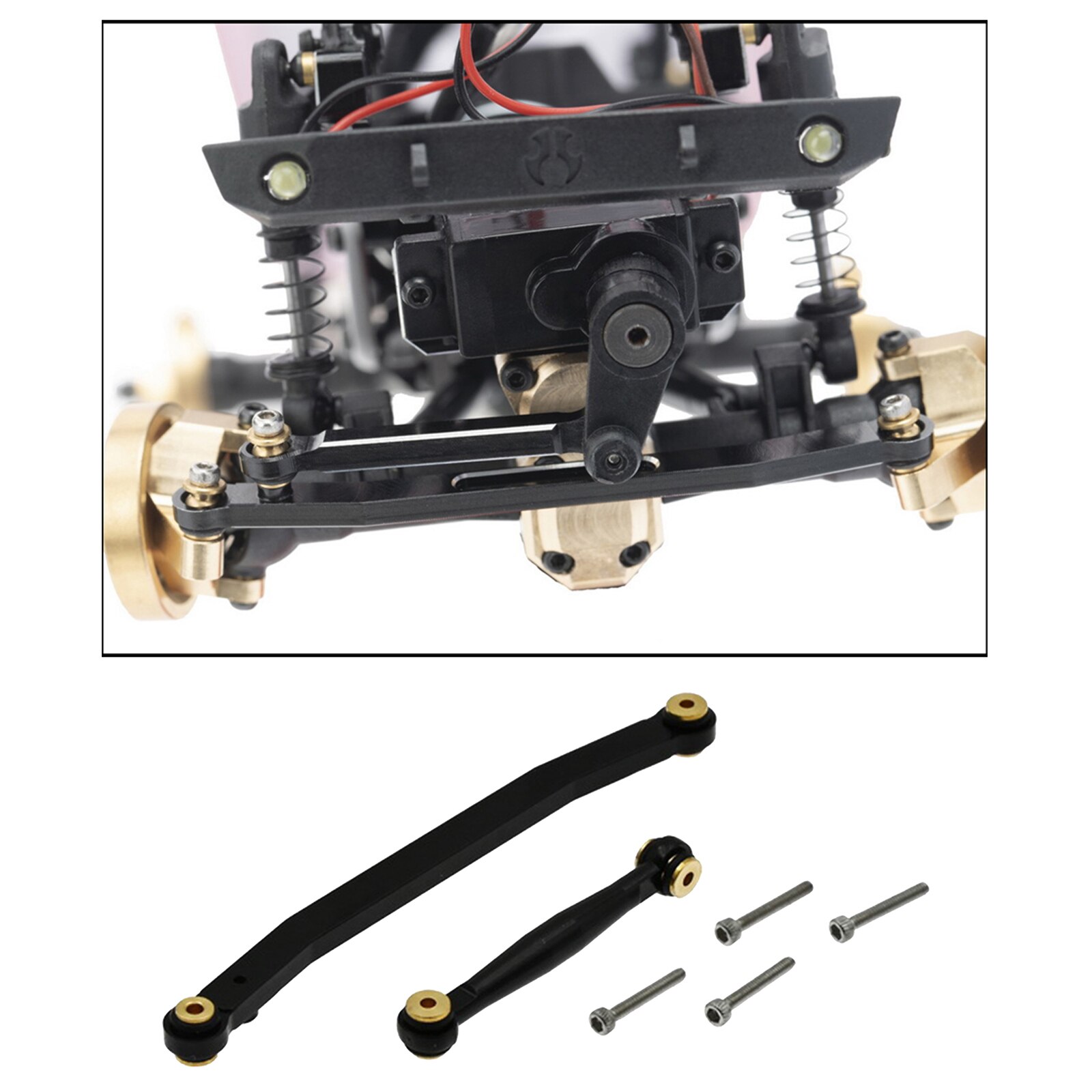 Tiranti tiranti tiranti tiranti tiranti per ricambi auto Axial SCX24 Axial 90081 RC: Black