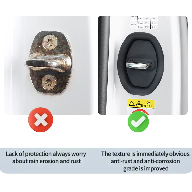Auto Türschloss Puffer Stoßdämpfer Silikon Kissen Universal Auto Tür Schließen Sound Deadener Dämpfer Rostschutz Schutz Abdeckungen