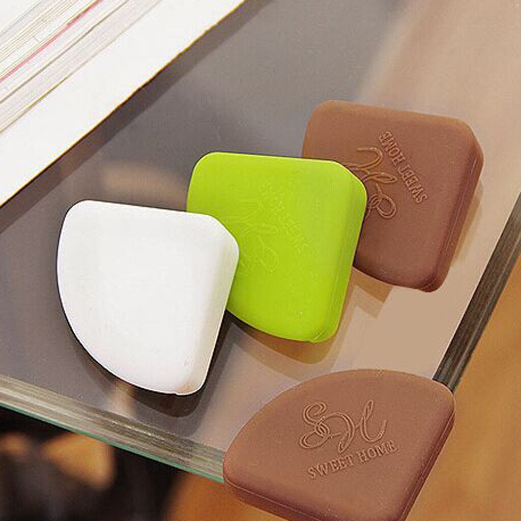 Silicon Glazen Tafel Bureau Edge Guard Protector Bumpers Zachte Hoeken Kussen Voor Bed Meubels Toebehoren 4 Kleuren