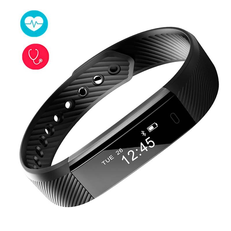 Lauf üSpund schrittzähler mit herz Bewertung Monitor Sport aktivität gerät schlaf überwachung für IOS Android