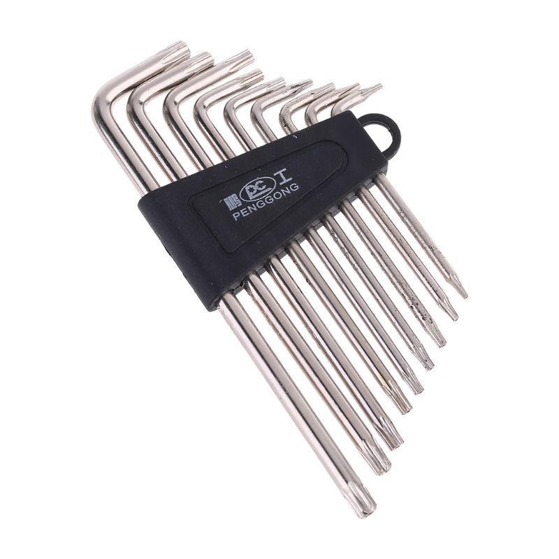 Juego de llaves hexagonales Torx en forma de L, herramienta de reparación, destornillador, herramienta útil, , 9 Uds.