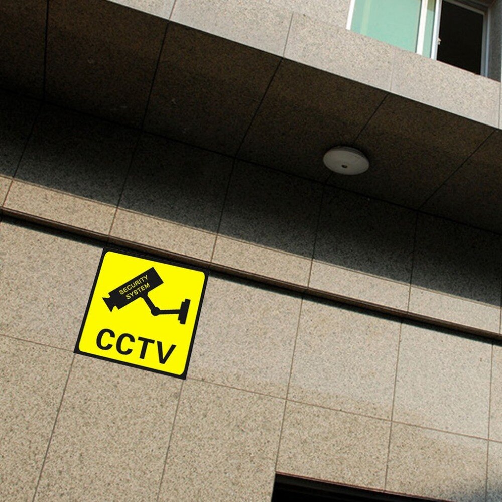 1pc cctv valvonta turvallisuus 24 tunnin näyttö kamera varoitustarrat kyltti varoitus seinä tarra vedenpitävä tarra