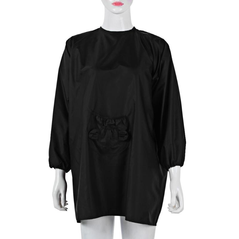 1 St Professionele Kapsalon Kappers Wrap Schort met Mouwen Zwart Haar Styling Coloring Dye Tool Haar Snijden Haircut Cape