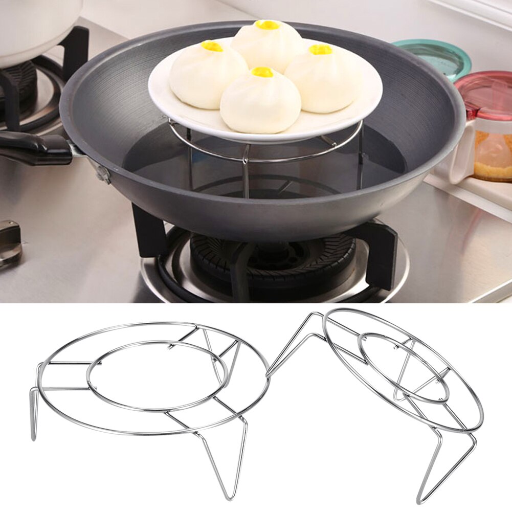 Stainless Steel Steamer Kitchen Cookware Steamer Rack Insert Stock Cooking Steaming Stand Kitchen Heating Supplies