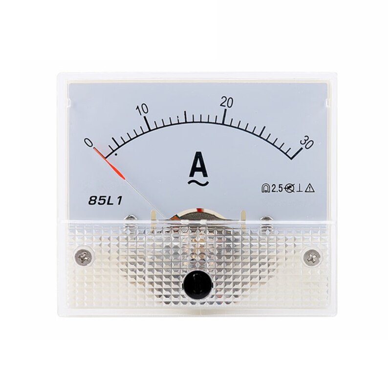 M6CF 85L1 AC Panel Meter Analog Panel Ammeter Dial Current Gauge Pointer Ammeter