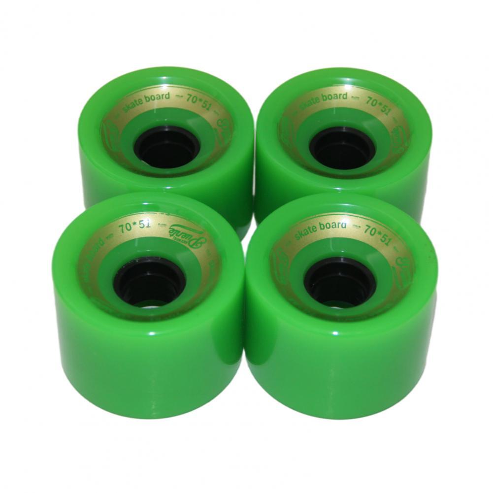 Ruote da Skateboard ruote da tavola in poliuretano Cruiser colore brillante antiruggine pratiche ruote da Skate di buona tenacità:  Green 4pcs