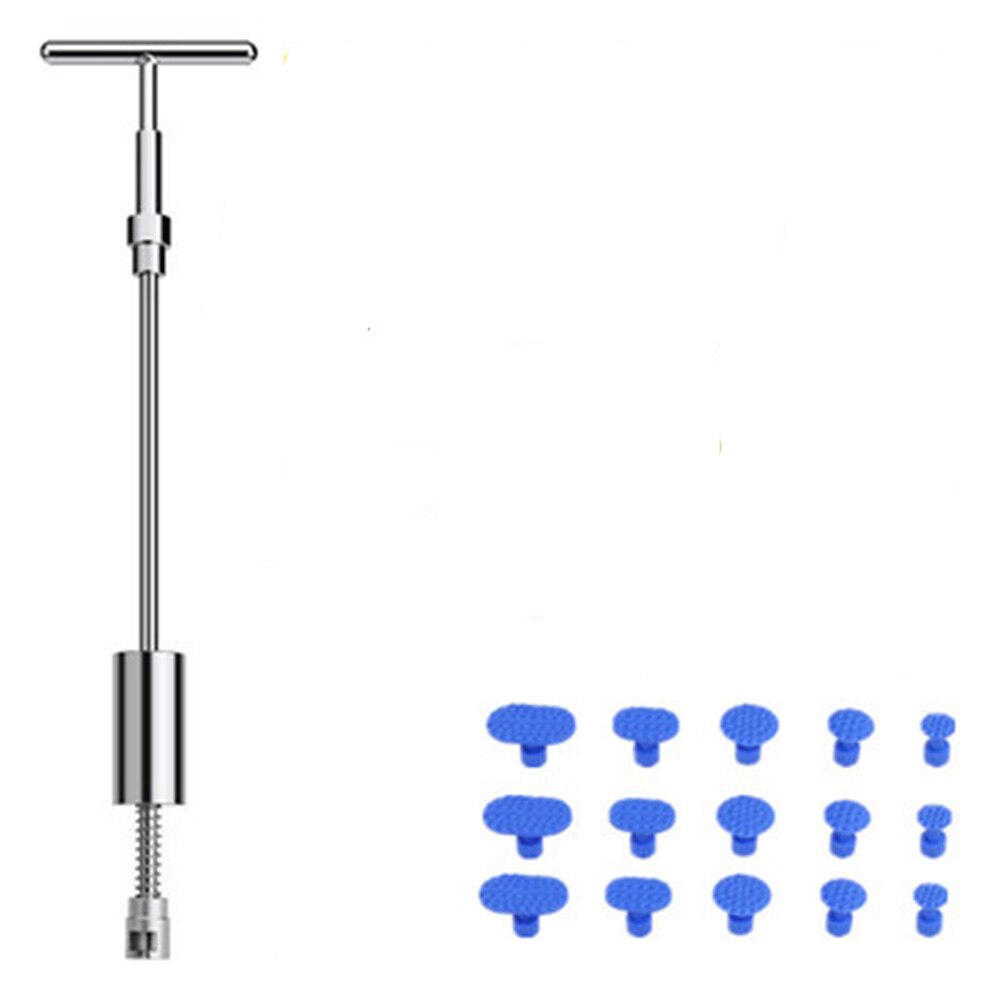 Paintless Dent Repair Hail Removal T Bar Slide Hammer+15pcs Glue Puller Tabs Nin car repair hand tool set hxh