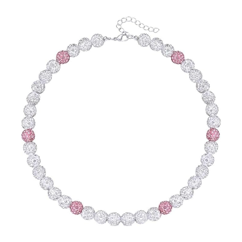 Collier de baseball pour hommes, collier de baseball scintillant, boule de strass, collier de perles, joueurs de baseball, bijoux inspirés des amoureux