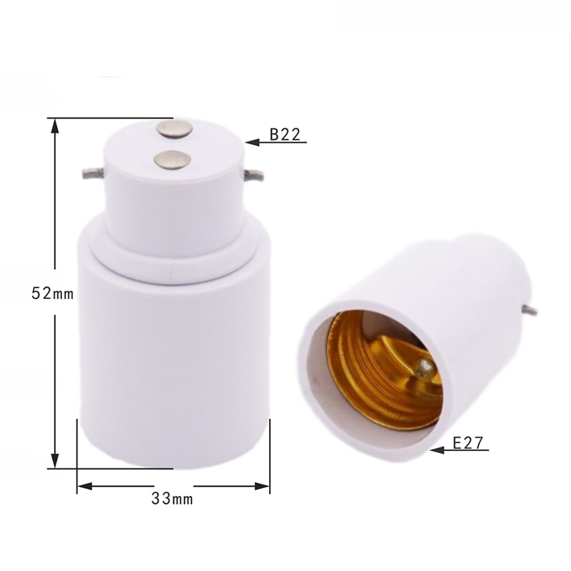 Sockeladapter  b22 to e27 skruvsockel led halogenlampa lamphållare omvandlaradapter
