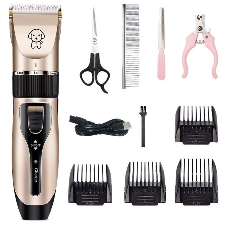 Dog Clipper Dog Grooming Clipper Electric Pets Hair Trimmers Shaver Shears for Dogs and Cats Dog Grooming Kit: 7