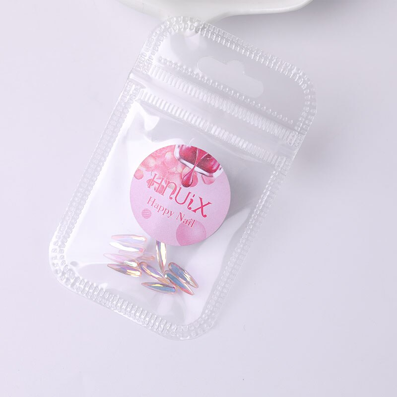 10 stykker ab negle krystal rhinsten perler lange vand charms 3d sten rhinsten negle kunst dekorationer manicure tilbehør