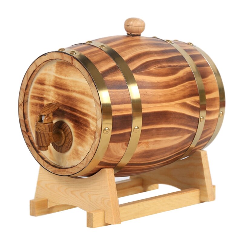 Oak Barrel, 1.5 L / 3 L Oak Storage Barrel Built-in Foil Liner to Store Your Own Whiskey, Beer, Wine, Bourbon, Brandy: violet