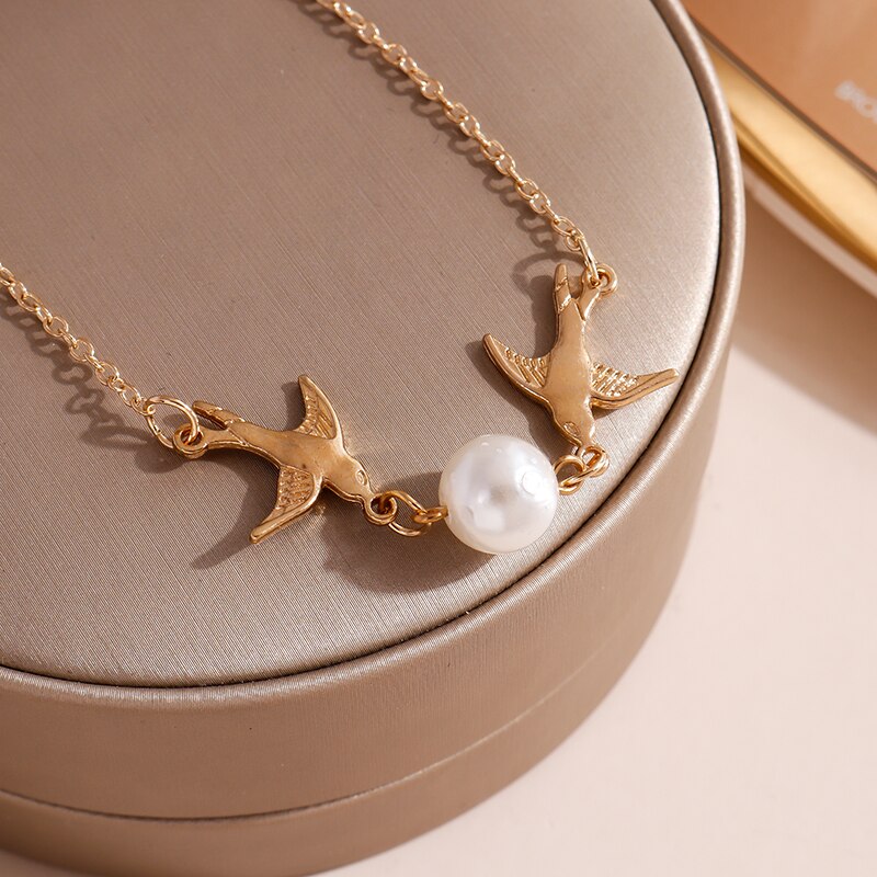 Eenvoudige stijl sleutelbeenketting zee marine anker kettingen en hangers voor vrouwen meisjes verjaardagsfeestje sieraden collier: Blue Zinc Plated