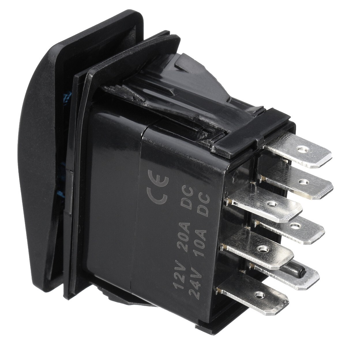 12v 24v LED Marine Boat Rocker Switches 7 Pins DPDT ON-OFF-ON 2 Lights Switch RV Boat Universal