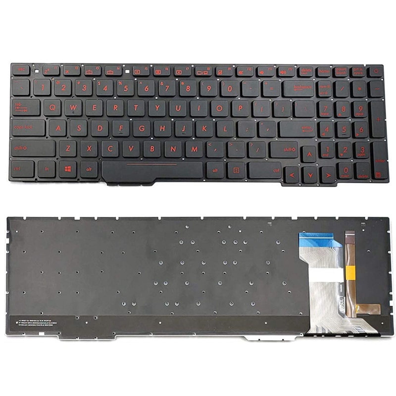 Angielski wymiana klawiatury laptopa Asus GL553 serii GL553V GL553VW ZX553VD ZX53V FX553VD nas układ z podświetleniem