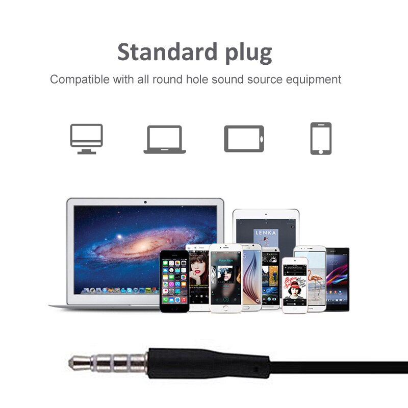 1Pc Duurzaam Stereo Bass Oordopjes Hoofdtelefoon In-Ear Oortelefoon Headset Voor Samsung Galaxy S6 Wired Hoofdtelefoon