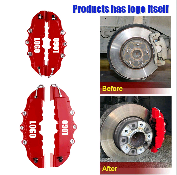 Cubiertas de pinza de freno de disco 3D para coche, cubiertas de plástico para pinza de freno de disco de carreras delantera y trasera M + S, accesorios de rueda de 18,3-23,6 ", 4 Uds.