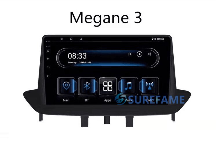 Panel de Radio para salpicadero de coche de 9 pulgadas para RENAULT Megane , Kit de tablero, adaptador de bisel para consola de instalación, embellecedor de placa de 9 pulgadas