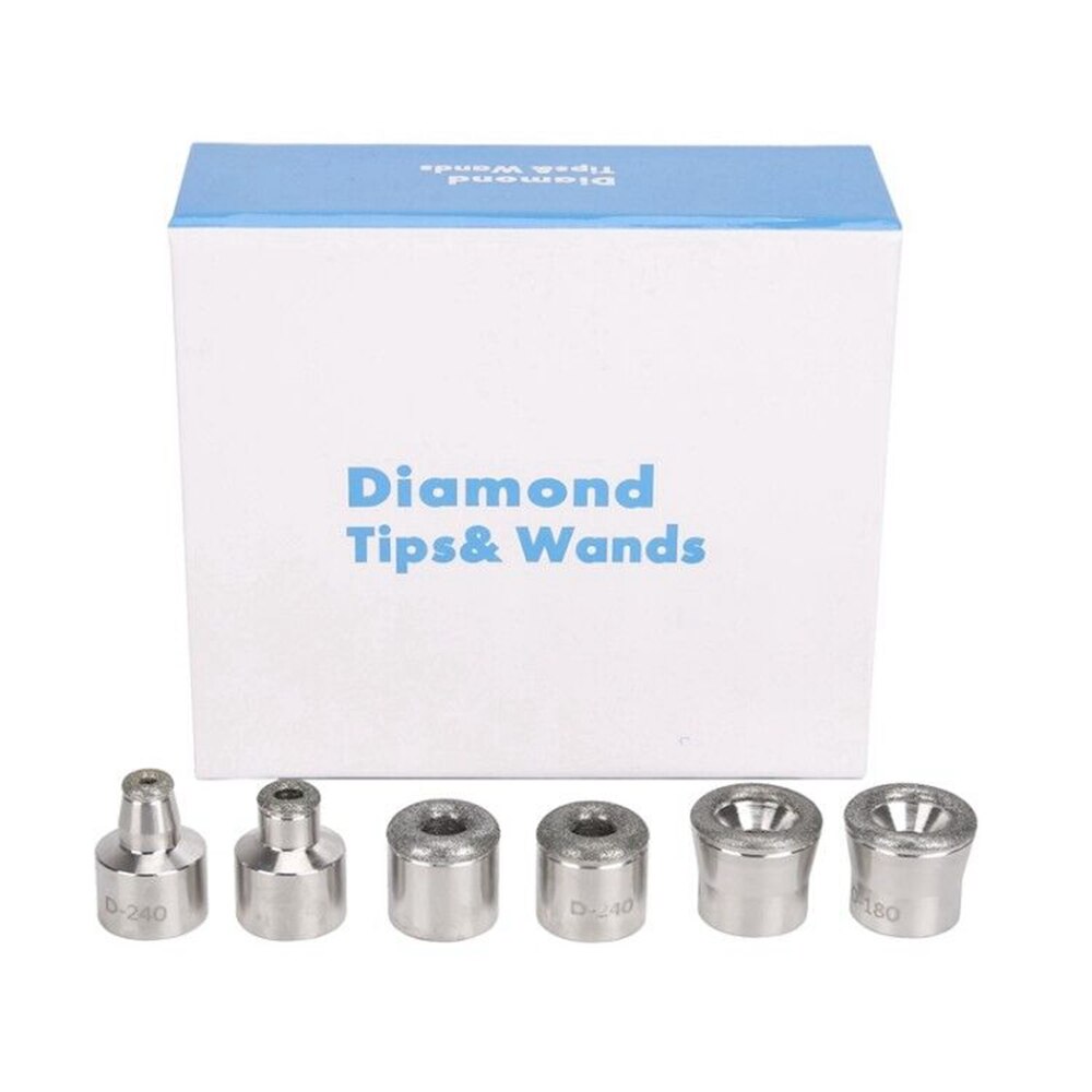 Diamond Microdermabrasion Tips 9 Tips 3 Wands Dermabrasion Tip For facial skin peeling blackhead remover face care salon beauty
