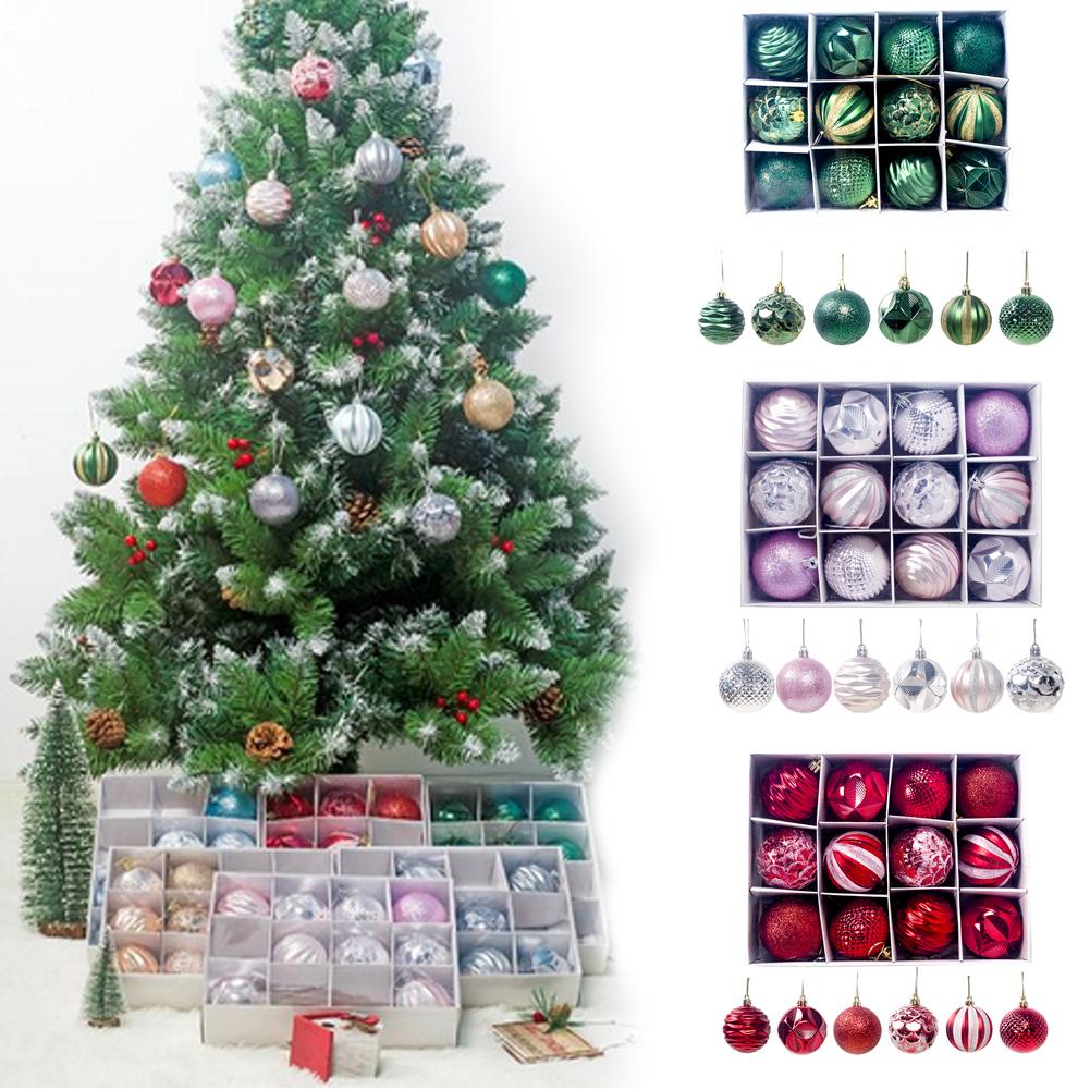 12 Stuks 6 Cm Kerst Bal Ornament Kerstballen Xmas Boom Venster Opknoping Decoratie Over De Glasscherven Kwaad Uw Kind handen