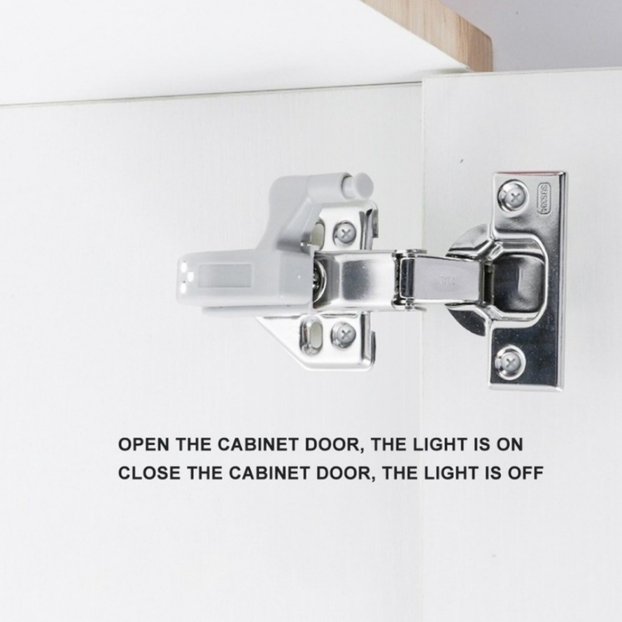 Luz LED 20 piezas para debajo del Armario, Sensor de luz Universal para Armario, lámpara de bisagra interior para Armario, cocina,