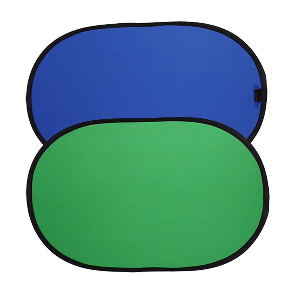 100cmX150cm Collapsible Nylon Oval Reflector 2 in 1 Blue + Green Background Board Folding Backdrops