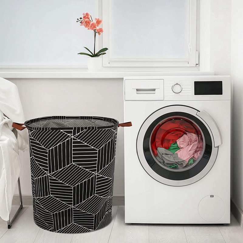 Wasmand Opvouwbare Wasmand Baby Wasmand Grote Wasmand Waterdicht Met Lederen Handvat