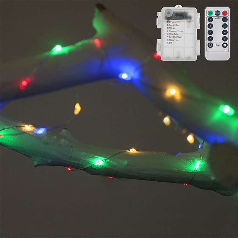 10M 5M LED String light Silver Wire Battery Power for Fairy Christmas Halloween Wedding Party Decoration
