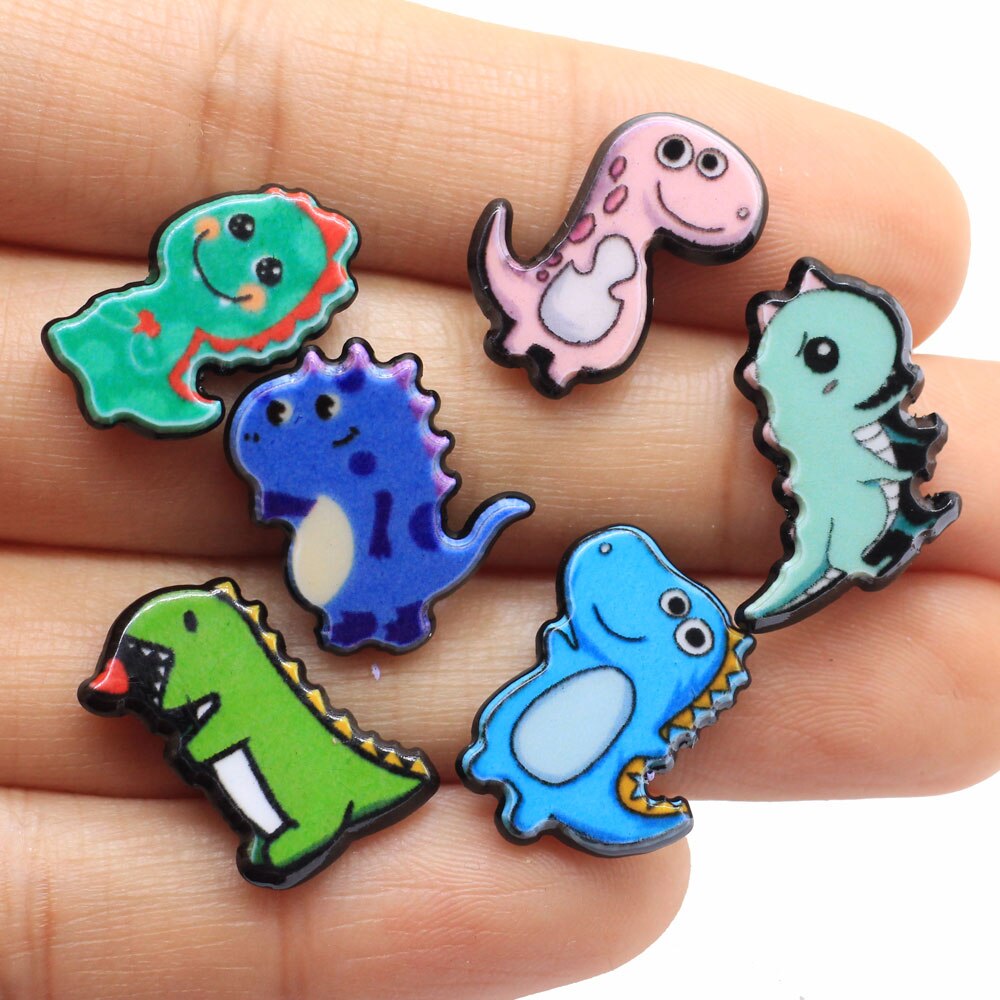 Acrylic Animals Dinosaur Flatback Resin Planar DIY Cabochons DIY Accessories Scrapbooking For Phone Case Charms