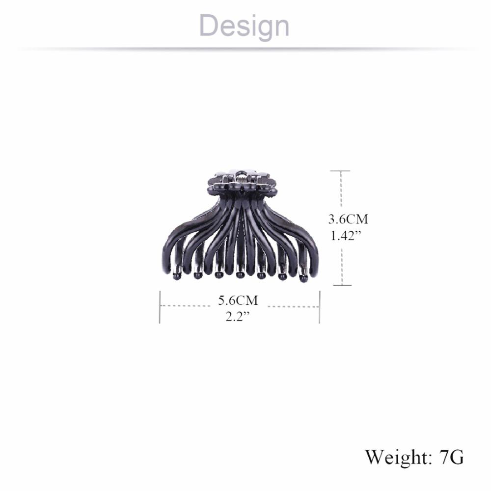 Zwart Grote Haar Claws Hoofddeksels Grote Haar Clip Krab Accessoires Acryl Haarspeld Paardenstaart Houder Klemmen Voor Vrouwen Douche Baden