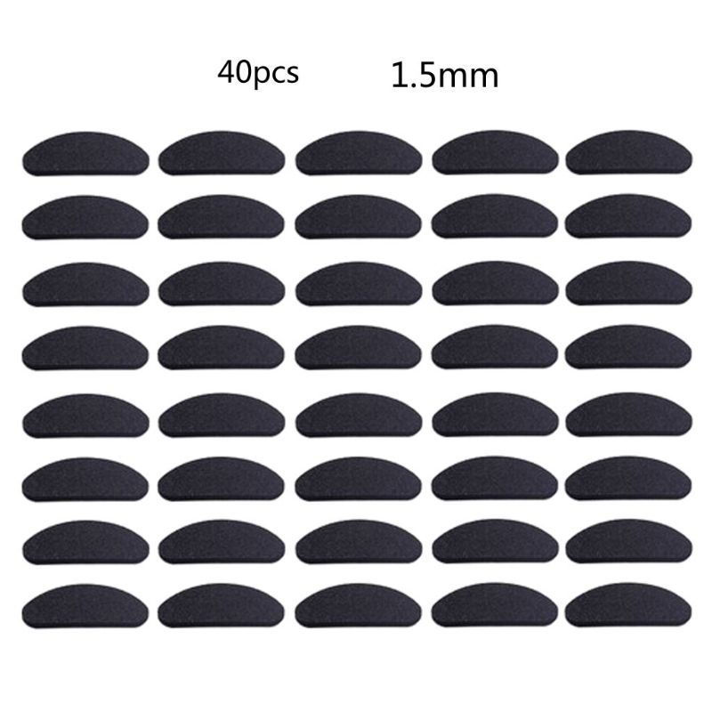 Plaquettes nasales en mousse souple autocollante, pour lunettes, antidérapantes, sans maquillage, 40 pièces, Jy06 21: -BK-B2