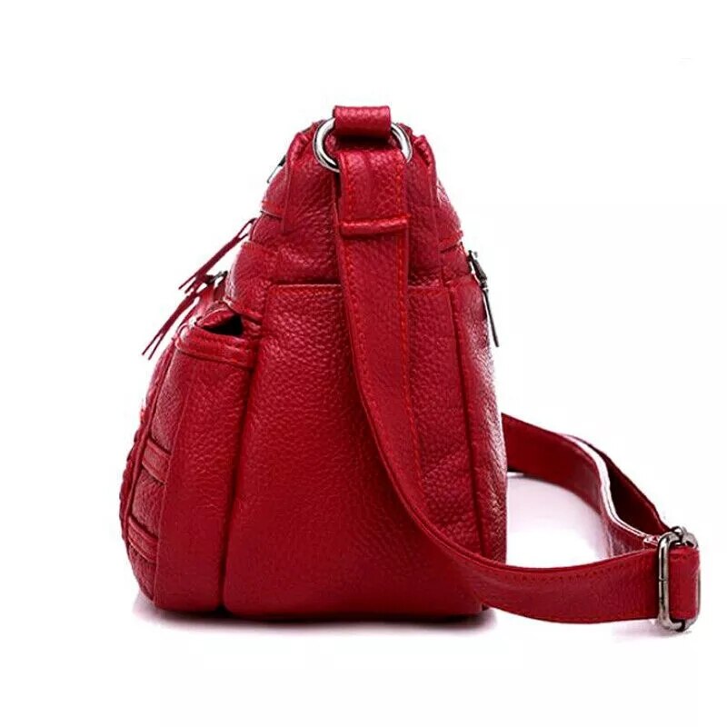 Women's Soft Leather Shoulder Bags Multi-Layer Classic Crossbody Bag Luxury Handbag and Purse