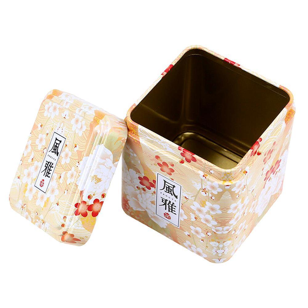 1Pc Candy Tin Containers Storage Box Sealed Coffee Kitchen Airtight Organizer Metal Storage Powder Container Cans Container X6A9