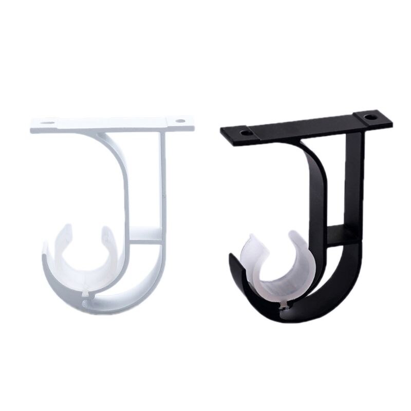 4pcs/set Iron Curtain Rod Brackets Roof Mounted Window Hardware Holder Hanger Supporter Home Decor Accessories