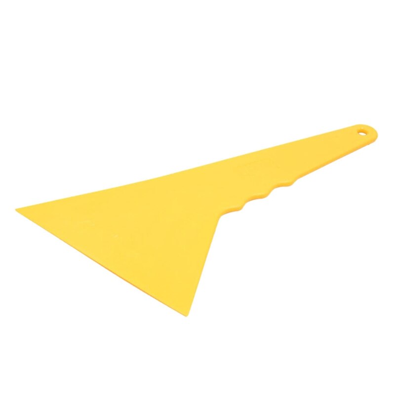 Plastic Yellow Auto Car Window Sticker Film Scraper Squeegee Cleaning Tool 23.6x12.3cm