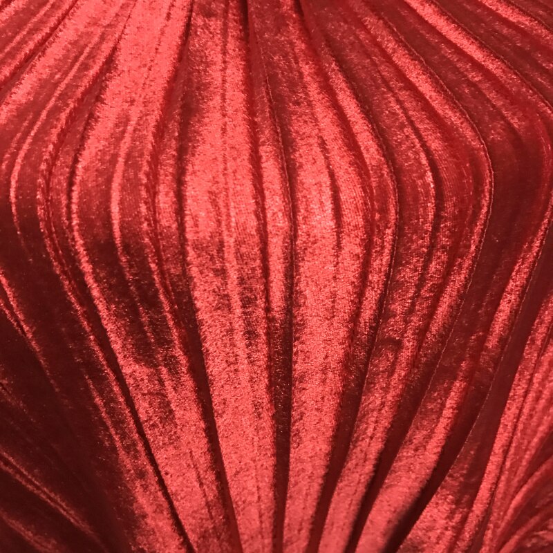 Tissu de velours plissé à l'accordéon rouge | 2 mètres 150cm 59.05 "de largeur, pour l'automne, hiver jupe robe MM436