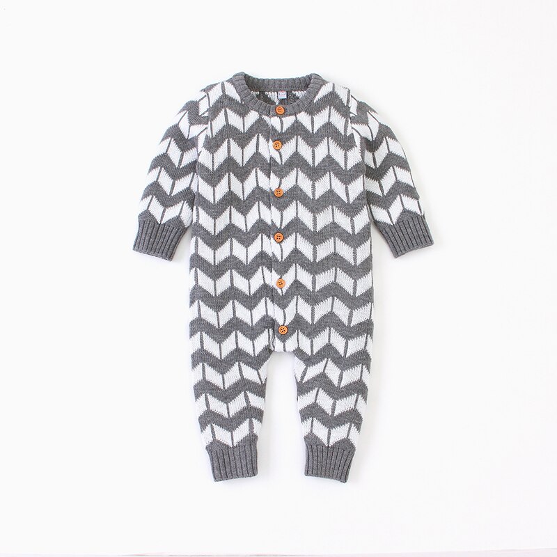 Kids Baby Girl Boy Knitted Romper Unisex Kids Long Sleeve Autumn Winter Jumpsuit Knitwear Infant Boys Girls Clothes: H / 3M