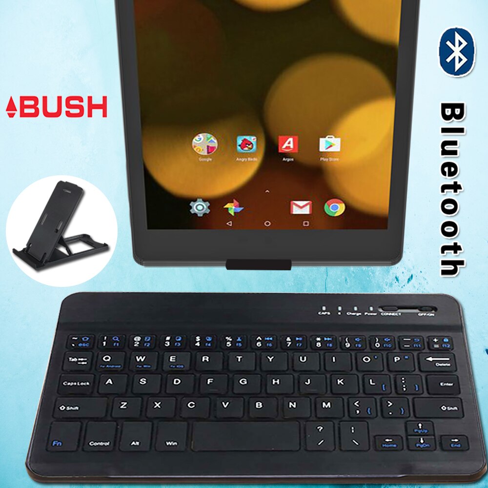 Wireless Keyboard Bluetooth Keyboard for Argos Alba 7 8/Bush Eluma B1/MyTablet 7 8 Tablet Rubber Keycaps Rechargeable Keyboard