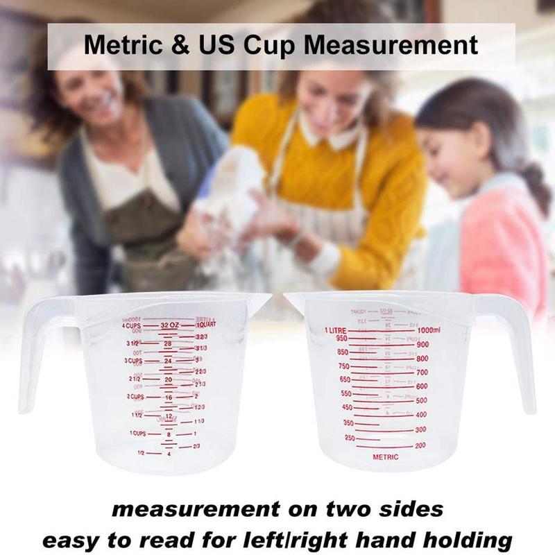 1pc 250/500/1000ML Plastic Measuring Cup Jug Kitchen Tool Supplies cup for Baking Beaker Liquid Measure Cup Container