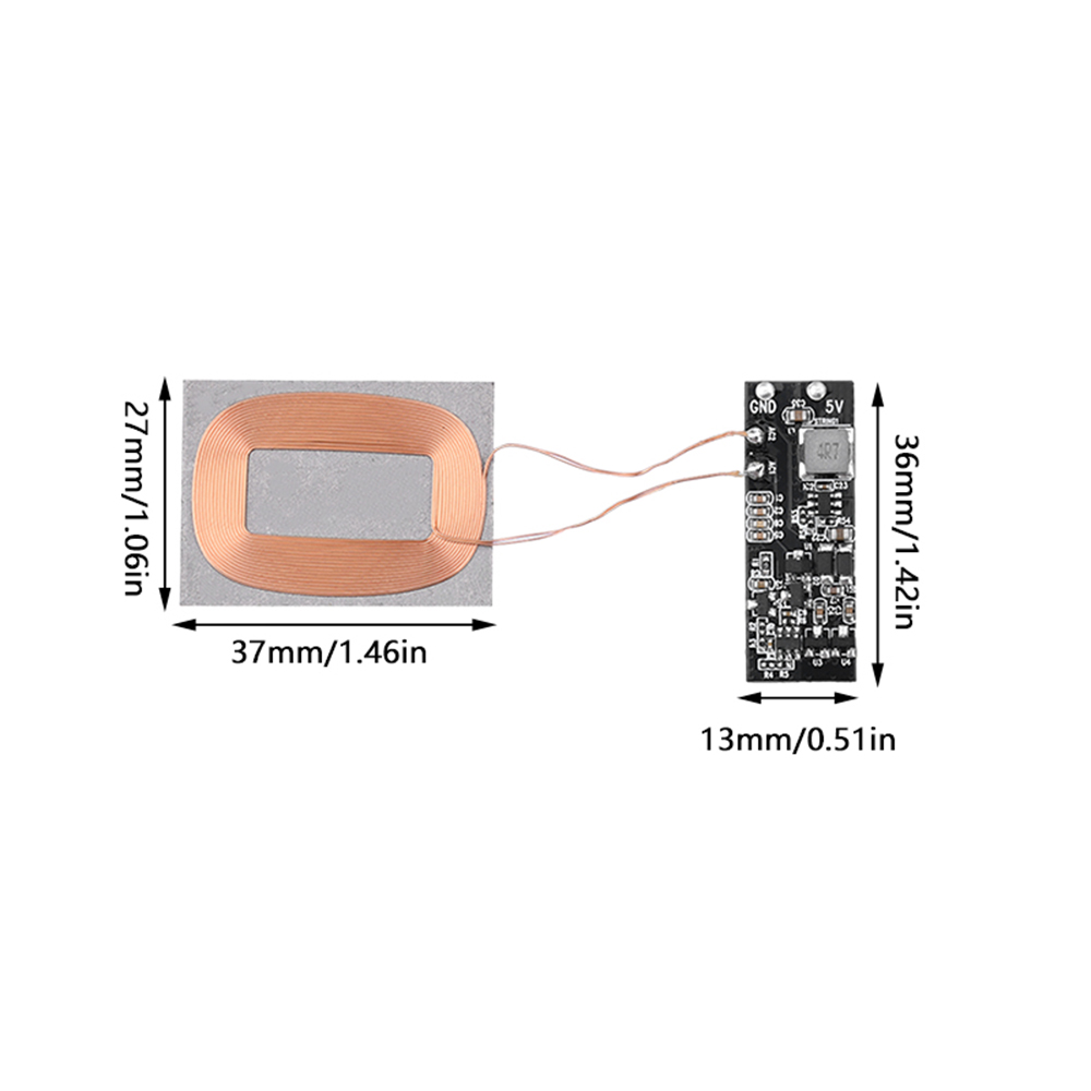 3 W/5 W 5 V Draadloze Oplader Ontvanger Module Voor Mobiele Telefoon Kleine Spoel Ingebouwde draadloze opladen Ontvanger Module PCBA Board