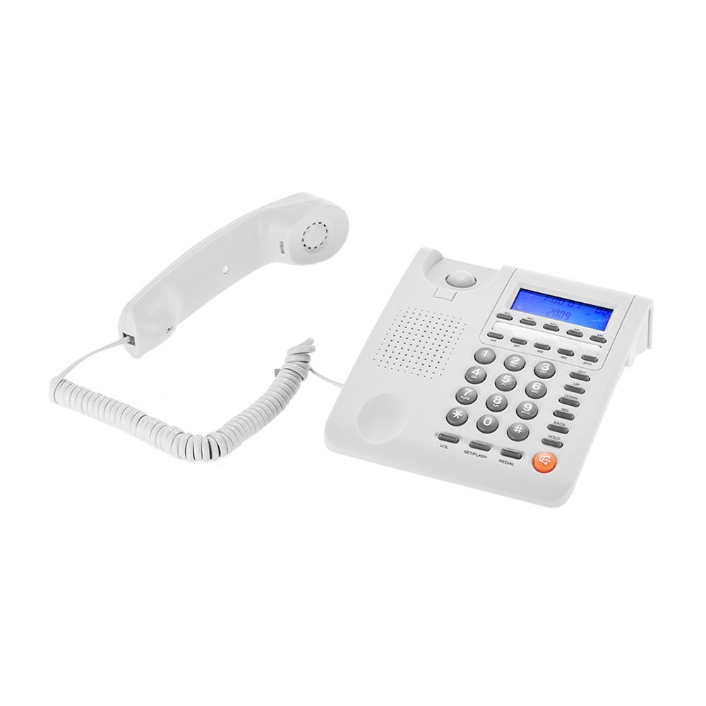 Desktop Corded Telephone Fixed Phone LCD Display for House Home Call Center Office Company Hotel