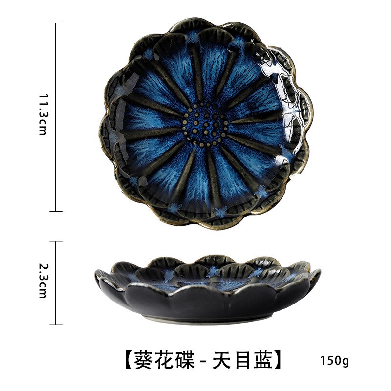 Fancy ceramic dishes, snack dishes, sauce dishes, household dipping dishes, Japanese cold dishes: Green